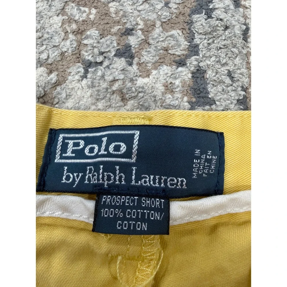 Polo Ralph Lauren Prospect Short Mens 31 Yellow Cotton Chino Twill